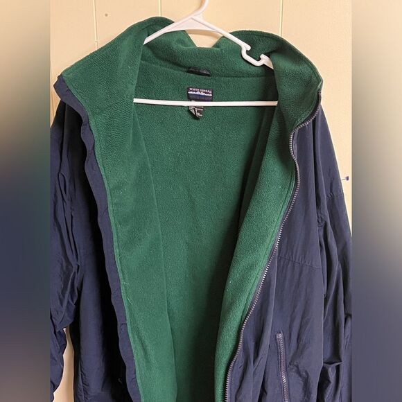 Vintage White Sierra Blue Windbreaker Bomber Fleece Jacket Sz 2XL XXL - Picture 3 of 9